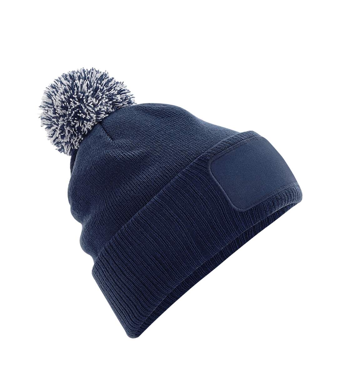 Bonnet Snowstar Unisexe Bleu Marine Gris Clair Beechfield-1