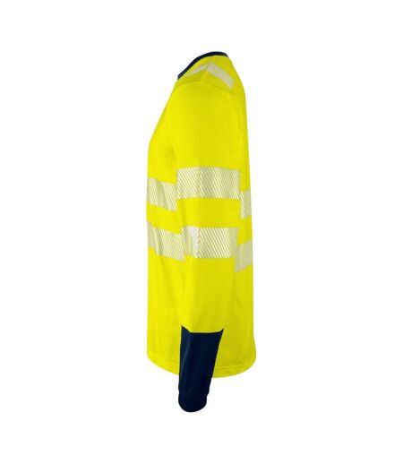 Projob Mens Reflective Tape Sweatshirt (Yellow/Navy) - UTUB579