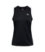 Womens/ladies Tech Solid Technical Vest Top Black White Under Armour-2