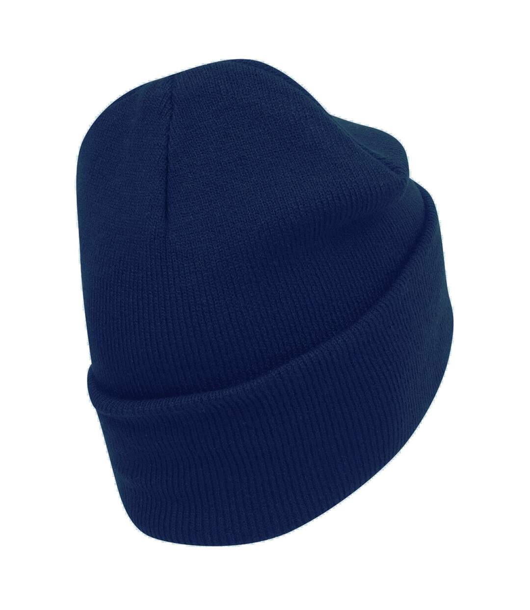 Bonnet À Revers En Coton Biologique Original Bleu Marine Beechfield-2