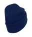 Bonnet À Revers En Coton Biologique Original Bleu Marine Beechfield-2
