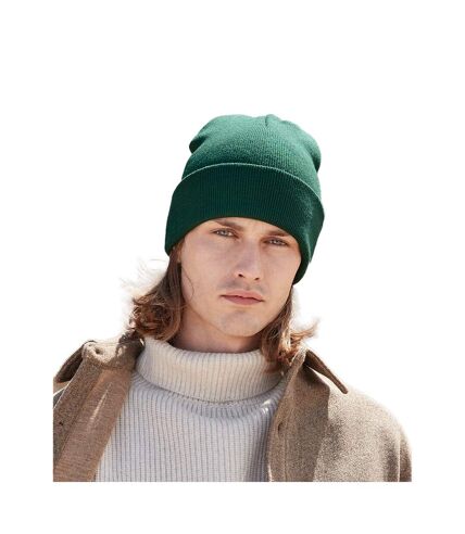 Unisex adult original polylana cuffed beanie bottle green Beechfield