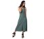 Robe longue larges bretelles SERAPHINE kaki Coton Du Monde-1
