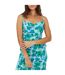 Robe Mi-longue Bretelles Fines Motif/style Floral Femme Vert Bleu Brave Soul-4