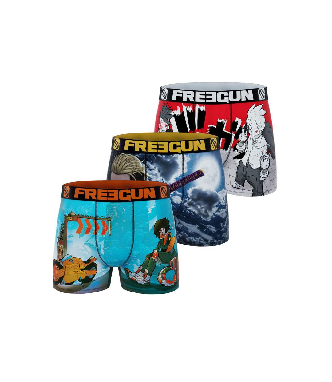 Lot de 3 boxers homme Manga Style Hero Freegun