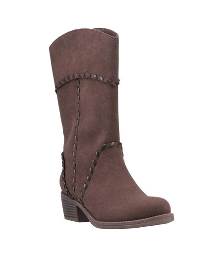 Womens/ladies Rowdy Cowboy Boots Dark Brown Rocket Dog