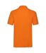 Mens premium cotton pique polo shirt orange Fruit of the Loom