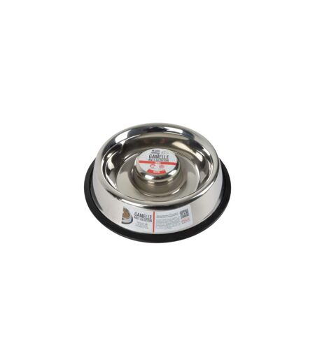 Gamelle Anti-Glouton Chien & Chat Inox 30cm Argent
