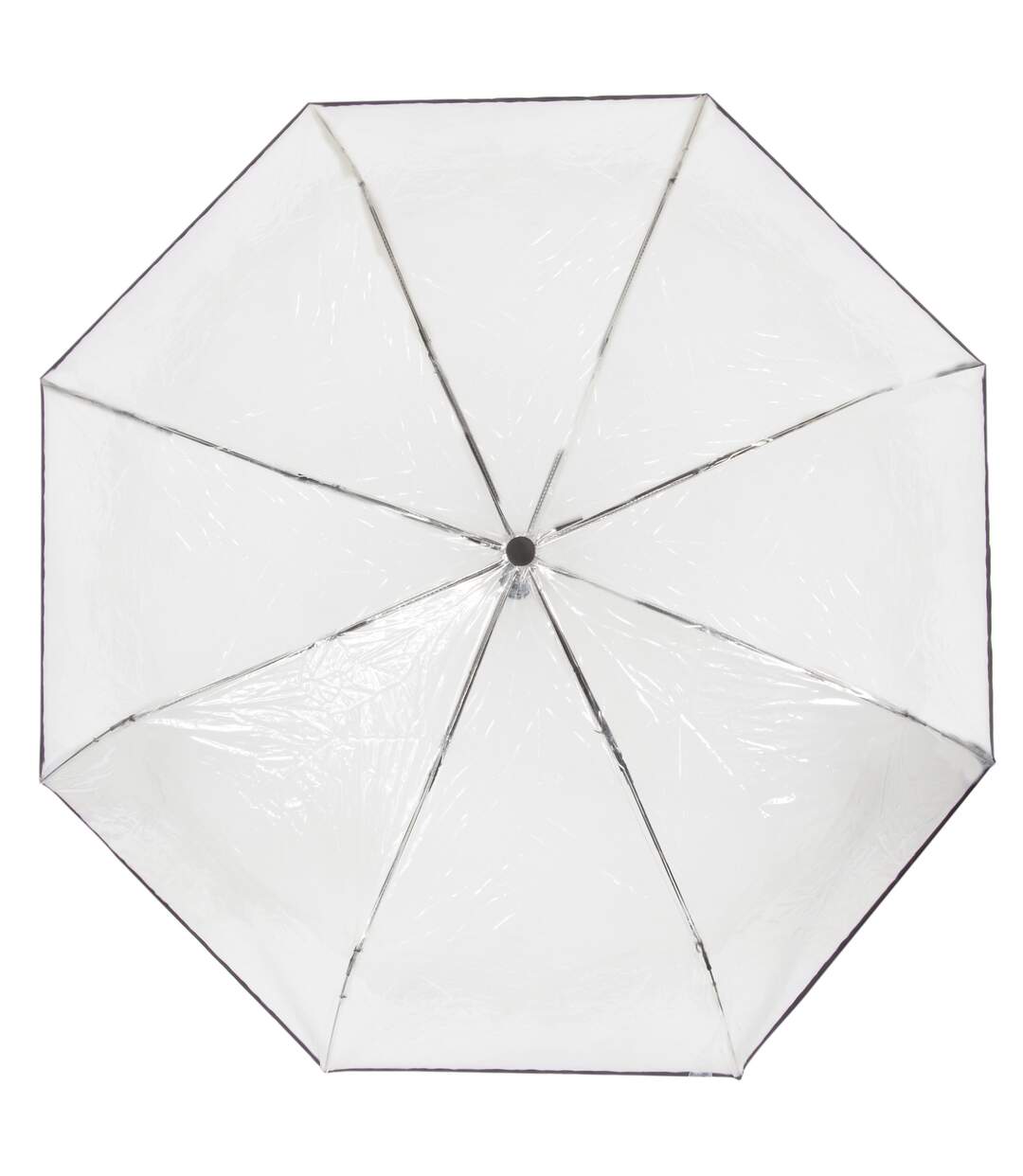 Isotoner Parapluie femme solide, transparent, ouverture/fermeture manuelle-3