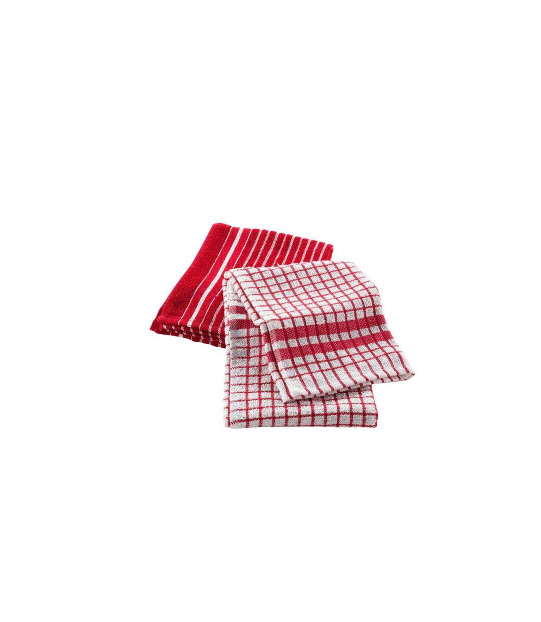 Lot de 2 Torchons Éponge Classico 50x70cm Rouge-1