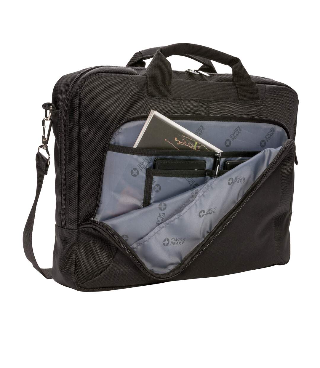 Deluxe laptop bag one size black Swiss Peak-3