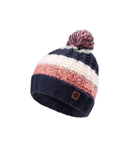 Bonnet Motif/style Blocs De Couleurs Hana Femme Noir Bleu Marine Foncé Rose Hi-Tec