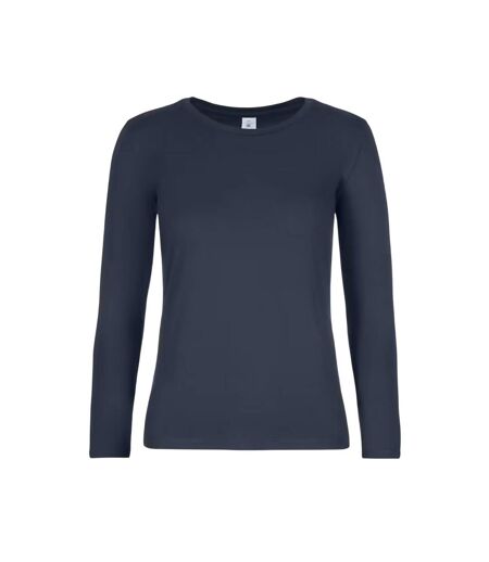 T-shirt Manches Longues #e190 Femme Bleu Marine B&C