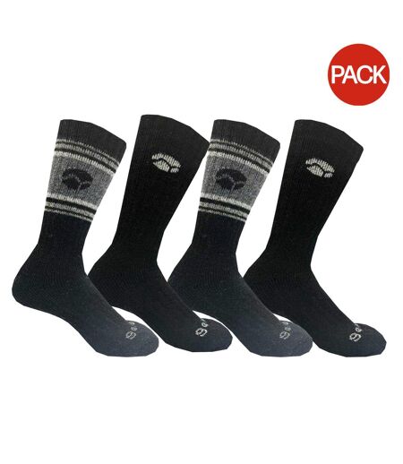 Lot De 4  Chaussettes Homme Noir Gelert