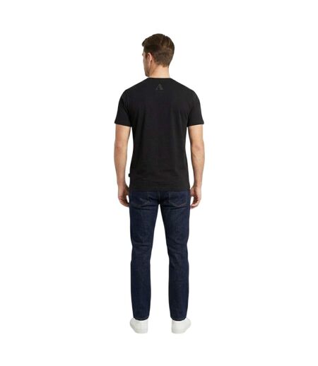 Mens Crew Neck Regular T-shirt Black Aquascutum