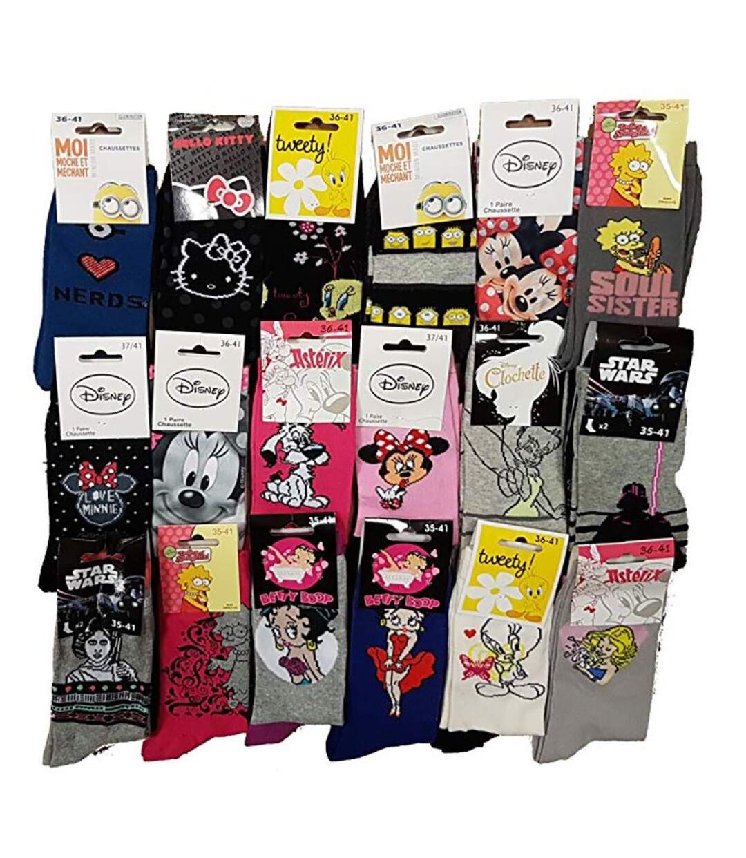 Chaussettes Licence Pack de 6 Paires Femme