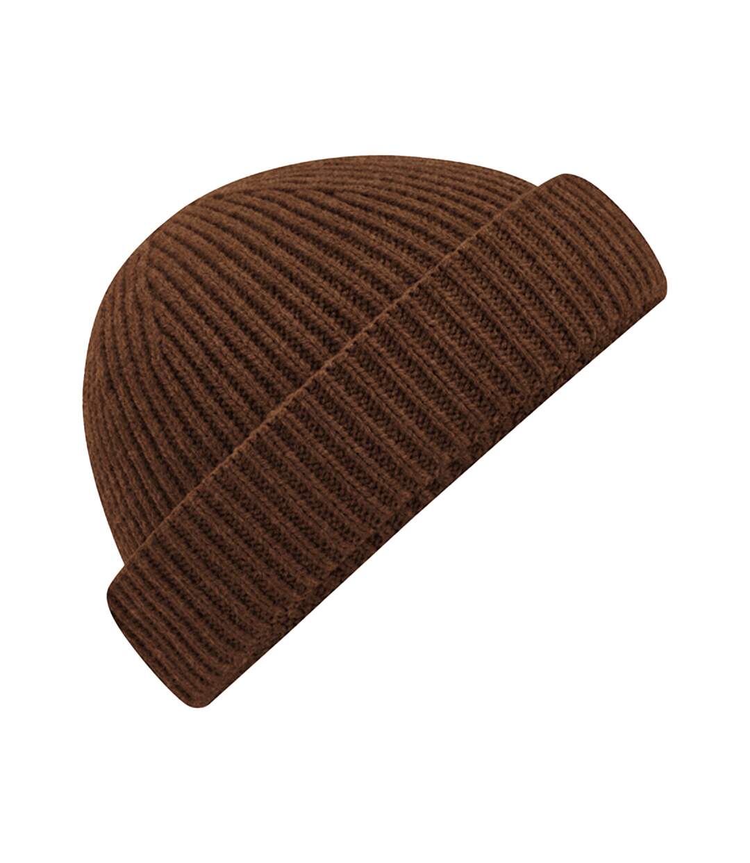 Unisex adult harbour fisherman beanie walnut Beechfield-1
