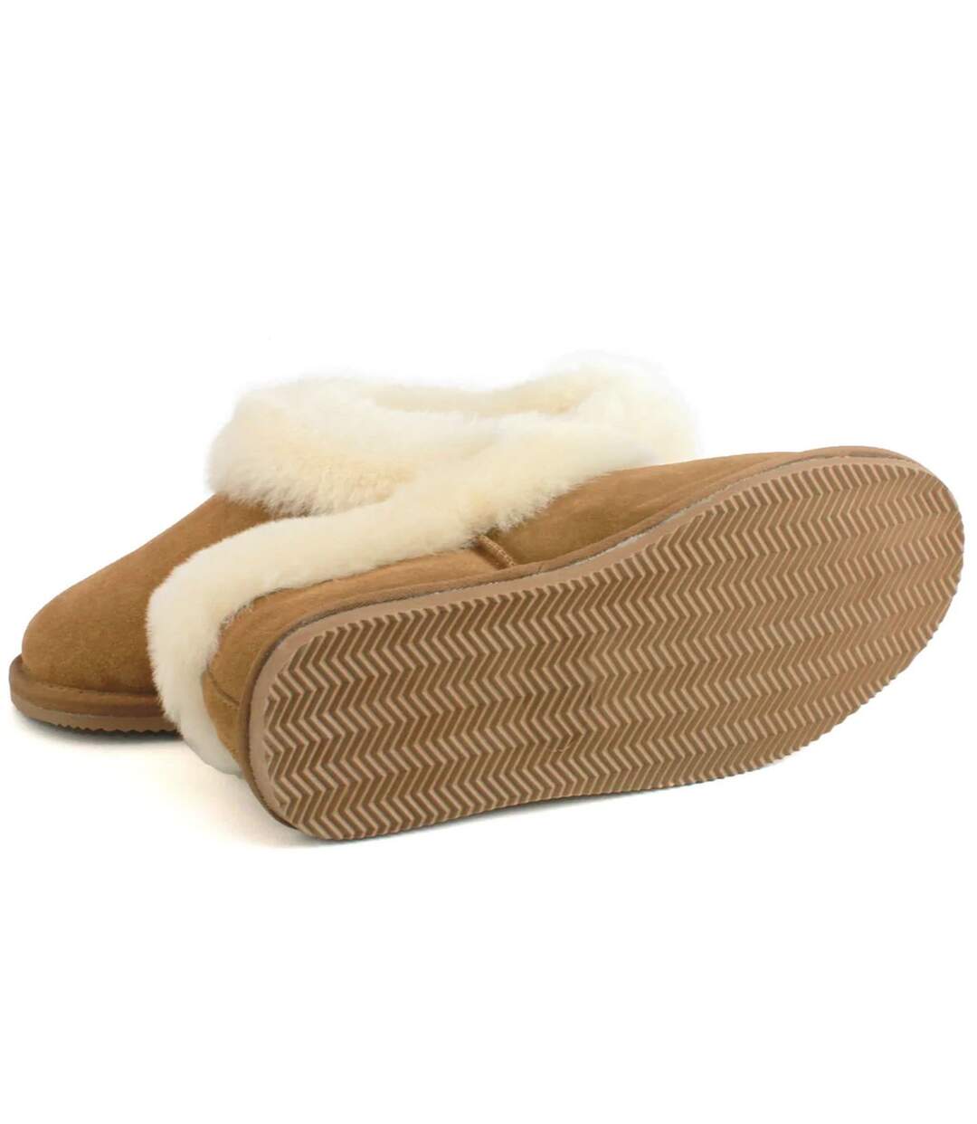 Womens/ladies elena sheepskin slipper boots chestnut Eastern Counties Leather-2