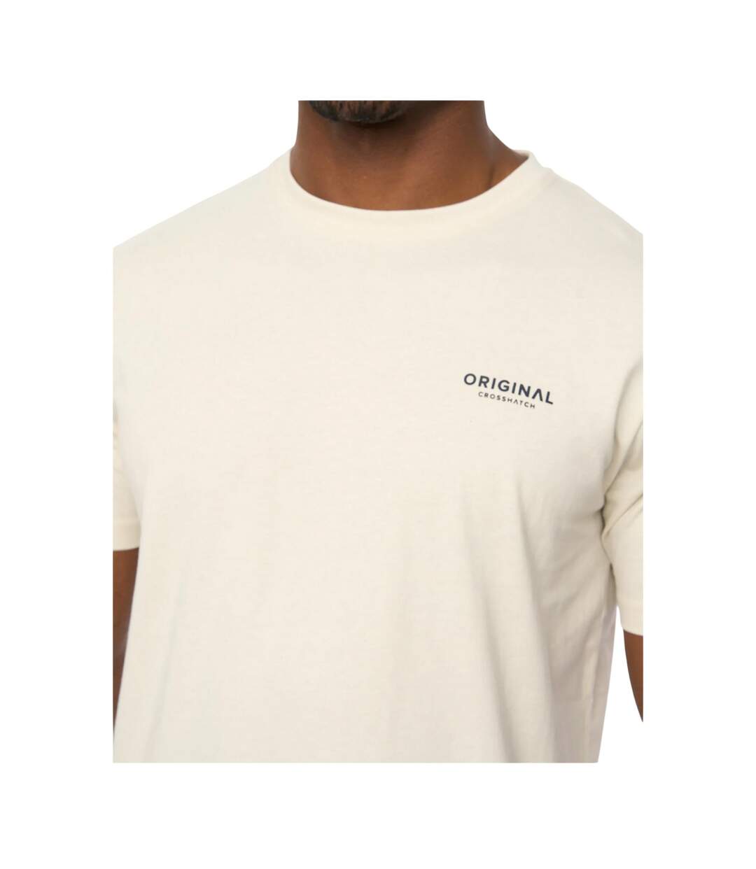 T-shirt Allmoore Homme Beige Crosshatch-4