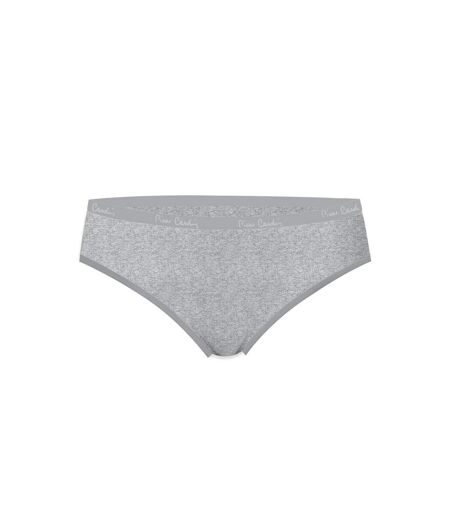 Lot de 3 slips femme  en coton uni et imprimé ceinture fine 2cm BGP Pierre Cardin