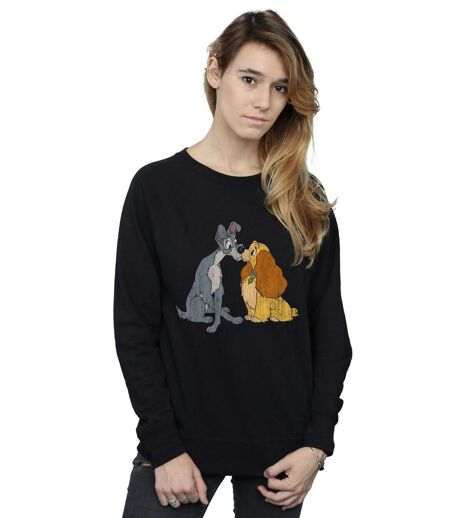 Disney - Sweat LADY AND THE TRAMP DISTRESSED KISS - Femme (Noir) - UTBI13971