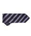 Premier Mens Waffle Stripe Formal Business Tie (Black/Rich Violet) (One Size) - UTRW5236-2
