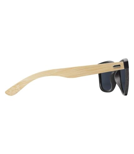 Avenue Sun Ray Bamboo Sunglasses (Solid Black) (One Size)