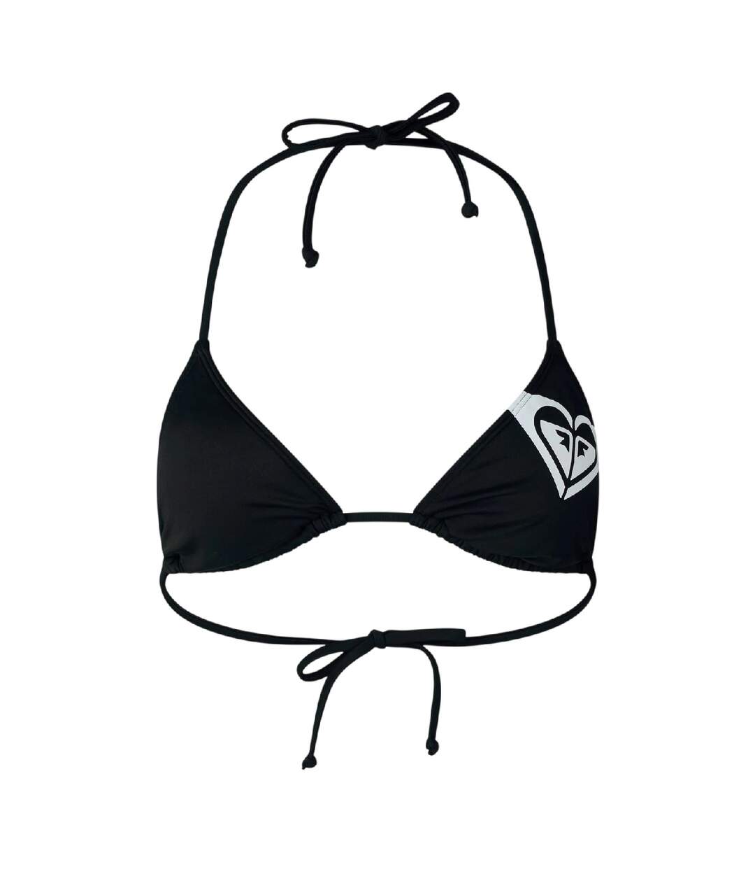 Womens/ladies Triangle Cups Bikini Top Black Roxy-1