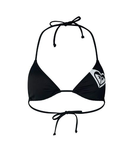 Womens/ladies Triangle Cups Bikini Top Black Roxy