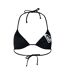 Womens/ladies Triangle Cups Bikini Top Black Roxy-1