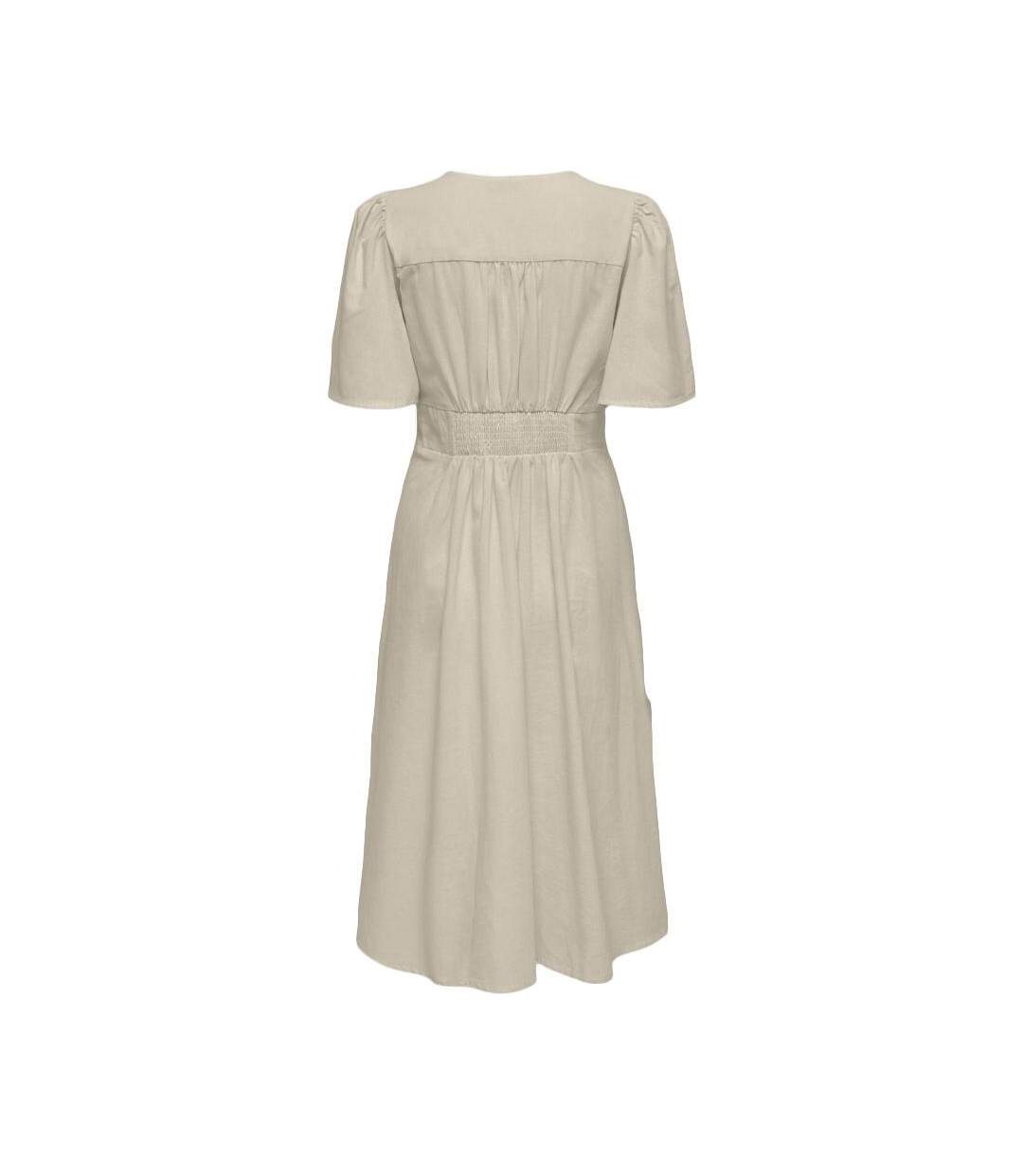 Robe beige femme jdy nora 2/4 midi-2