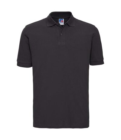 Russell Mens Classic Cotton Pique Polo Shirt (Black)