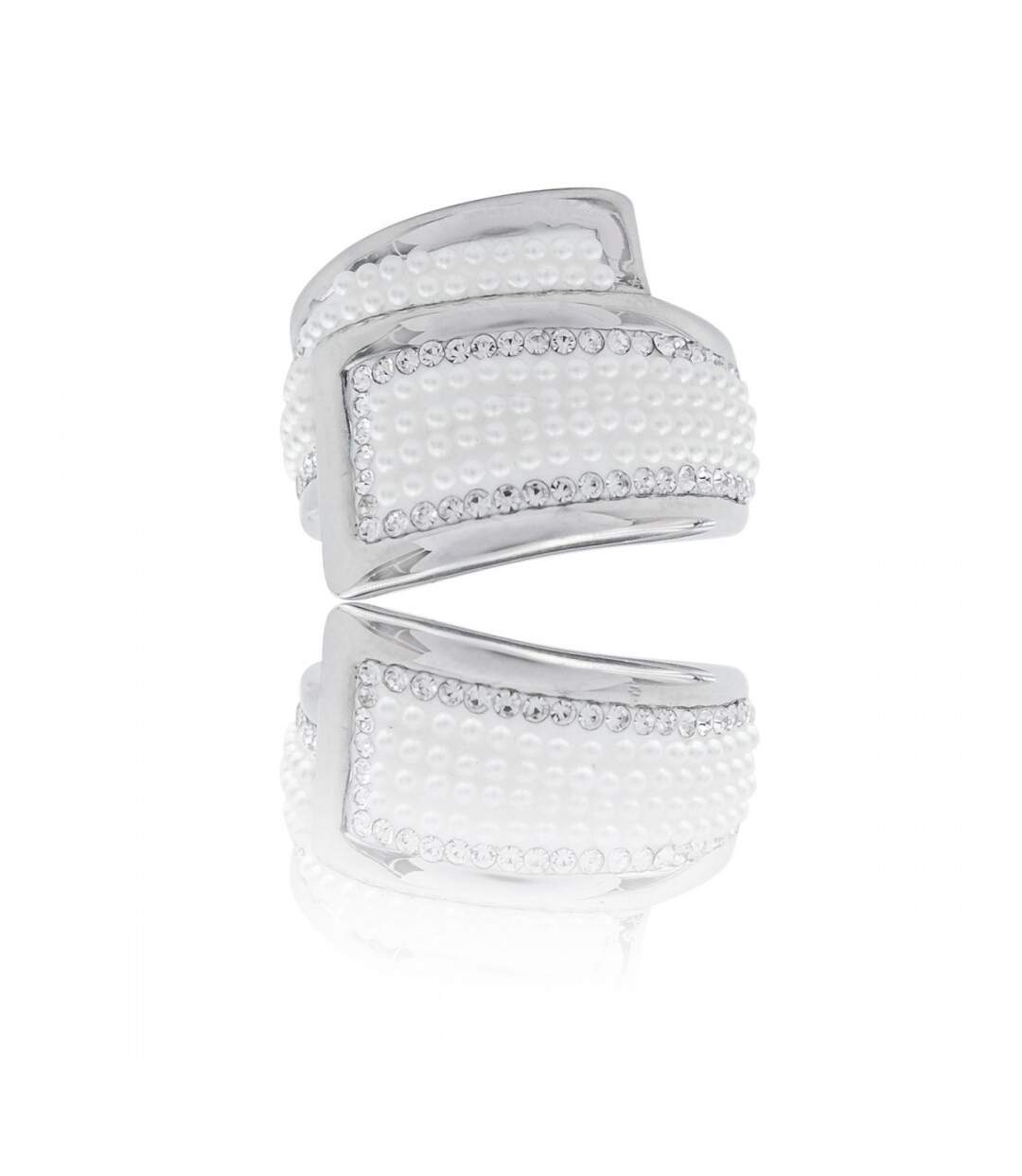 Superbe Bague Femme Ornée Perles Zirconium-1