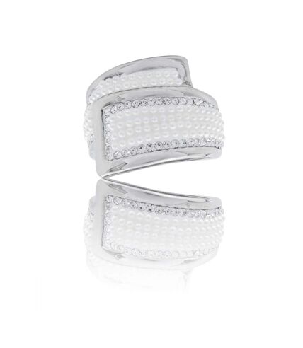 Superbe Bague Femme Ornée Perles Zirconium