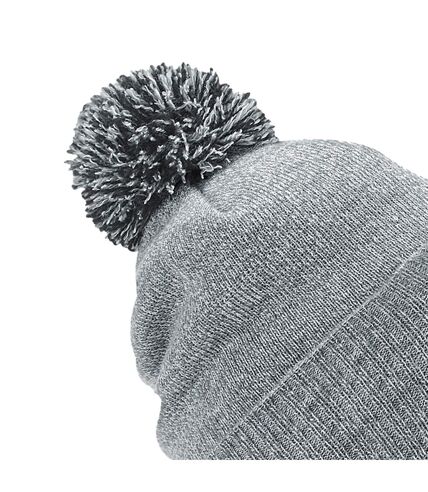 Beechfield Unisex Adult Snowstar Beanie (Heather Grey/Black) - UTPC5699