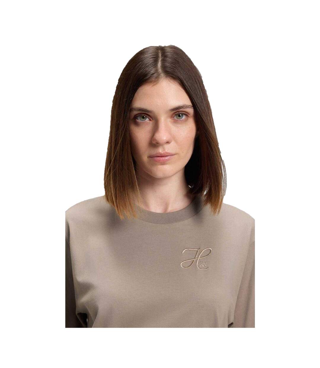 T-shirt Motif/style Rétro Femme Beige Clair Hugo-4