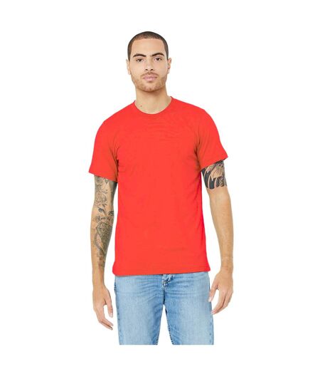 Canvas Unisex Jersey Crew Neck Short Sleeve T-Shirt (Red)