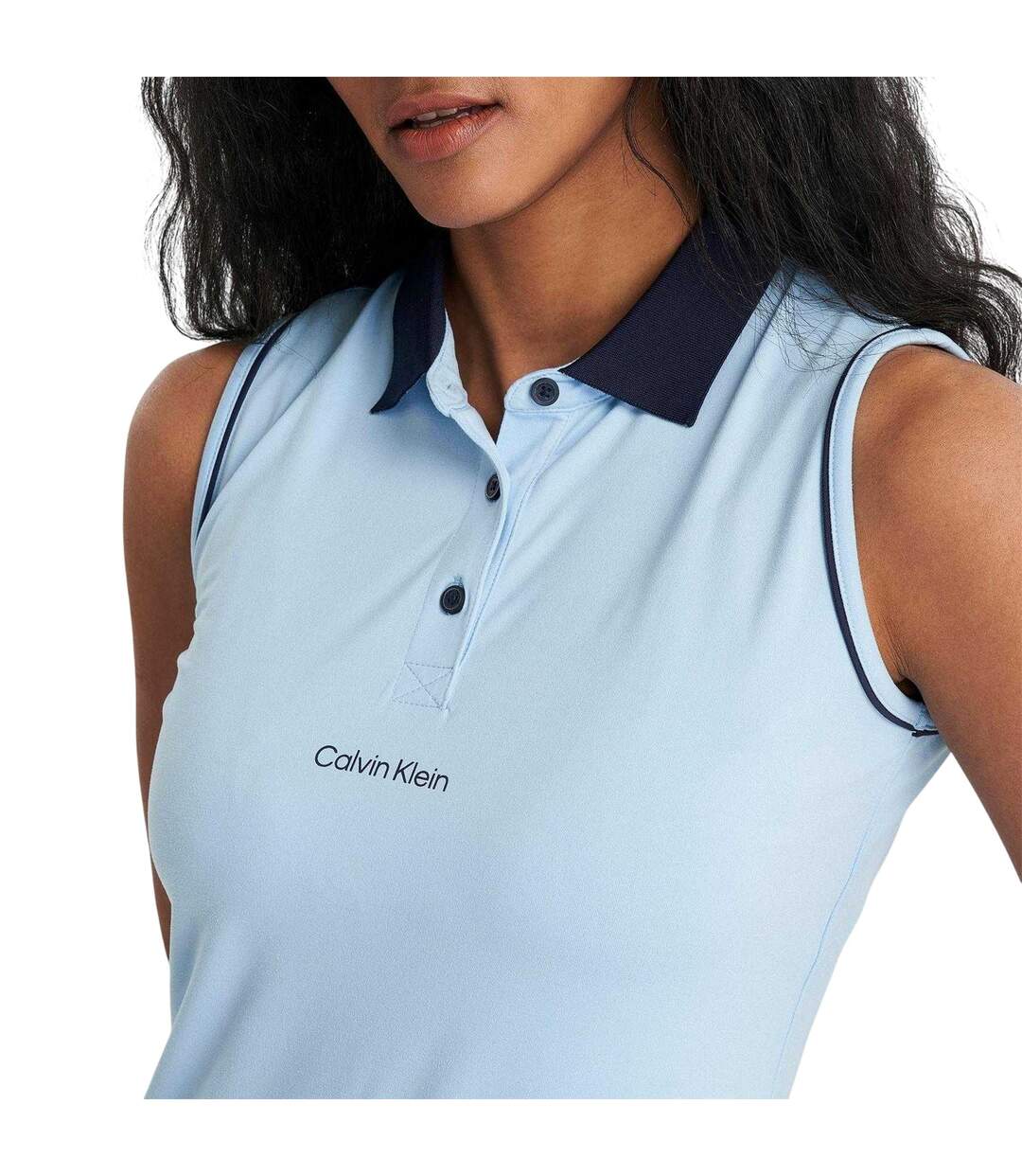 Polo Sans Manches Manelle Femme Bleuet Calvin Klein-3