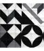 Tapis Relief Imprimé Calypso 45x75cm Noir-2