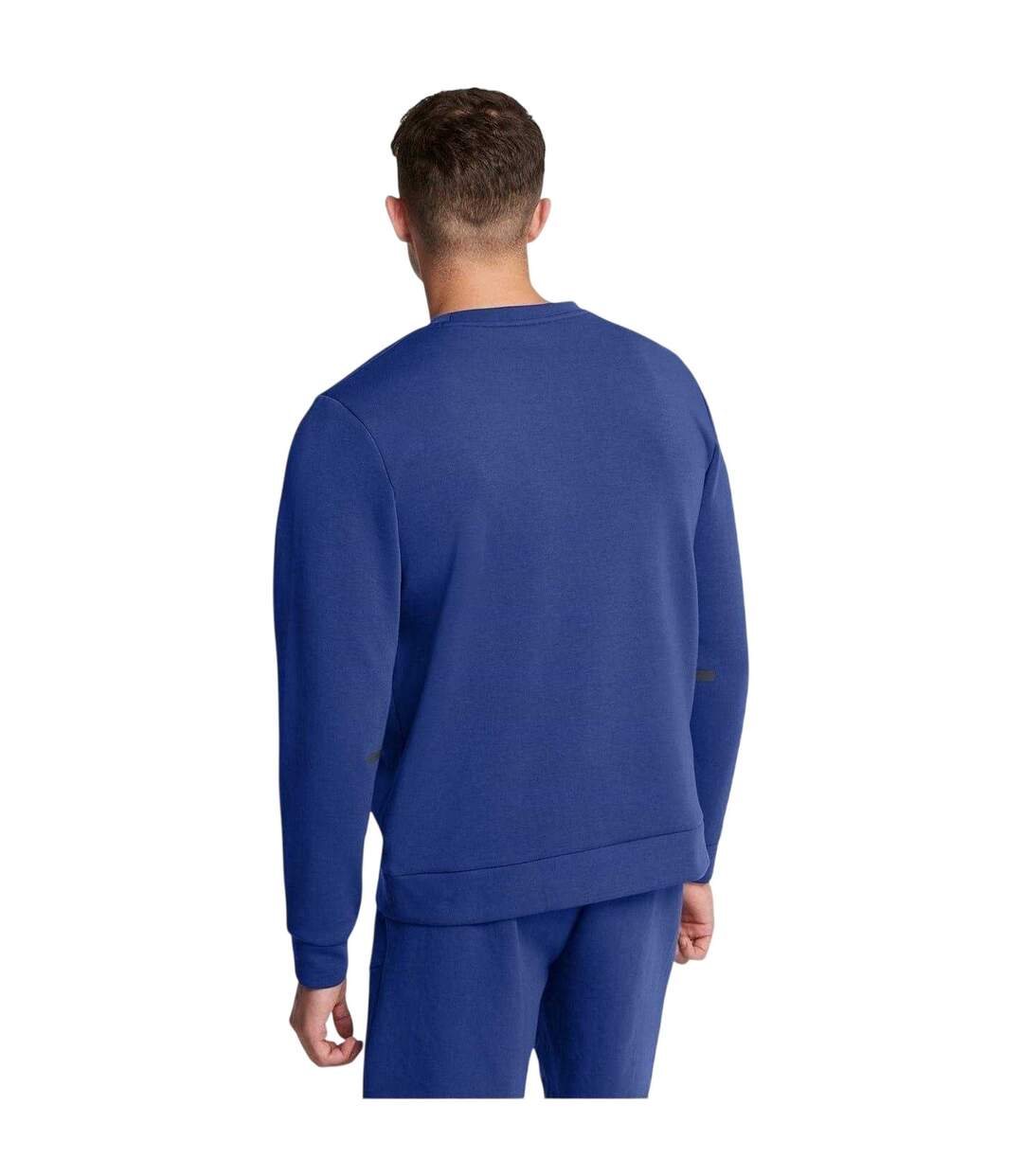 Mens Fleece Regular Sweatshirt Tech Blue Black Under Armour-3