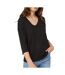 Pull noir femme vero moda brianna 3/4-1