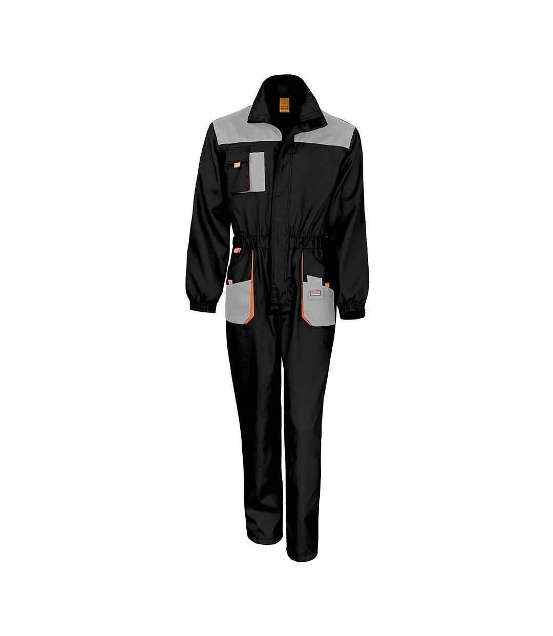 Mens Lite Overalls Black Grey Orange WORK-GUARD By Result-1