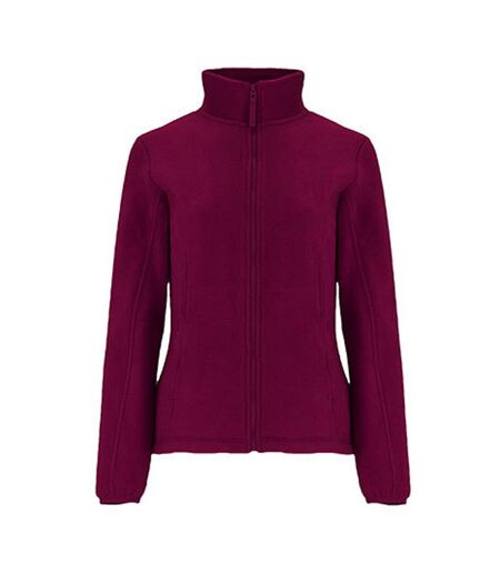 Womens/ladies Artic Fleece Jacket Garnet Red Roly