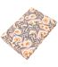 Parure de lit 100% flanelle de coton LILY gris orange-2