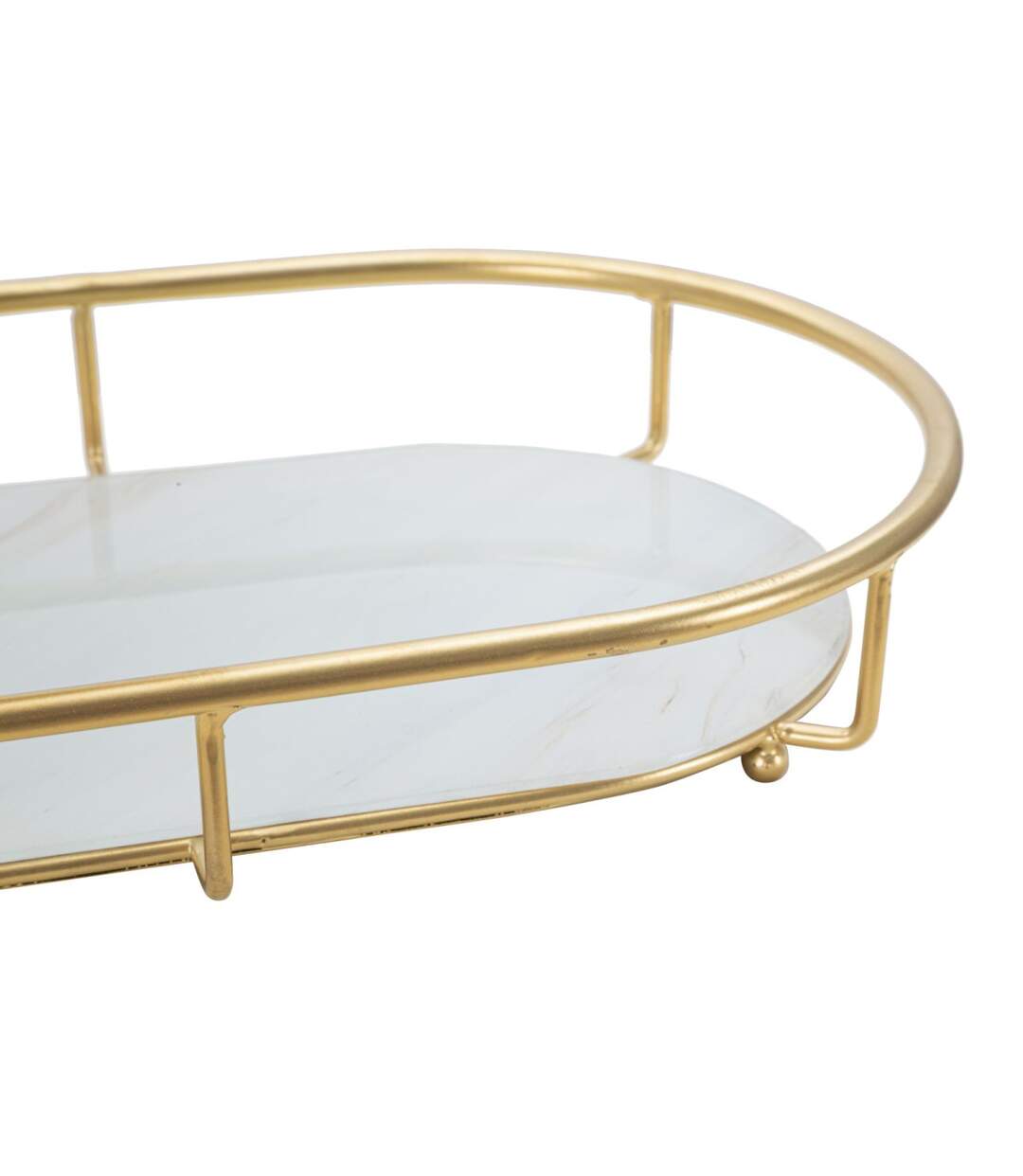 Plateau Décoratif 2 Niveaux Jade 36cm Or-3
