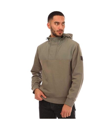 Sweat À Capuche Homme Marron Boss