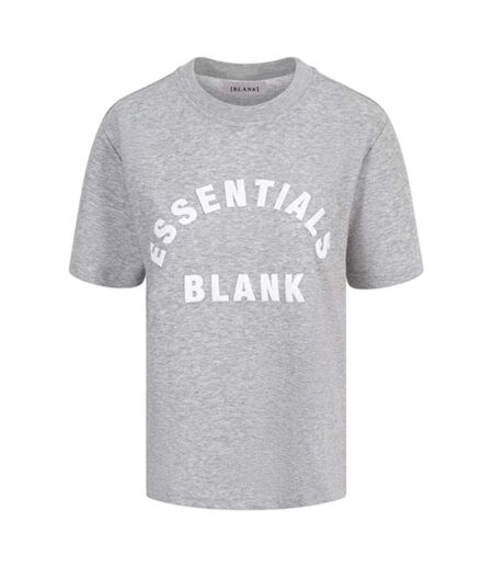 T-shirt Femme Gris Chiné Chiné Blank Essentials