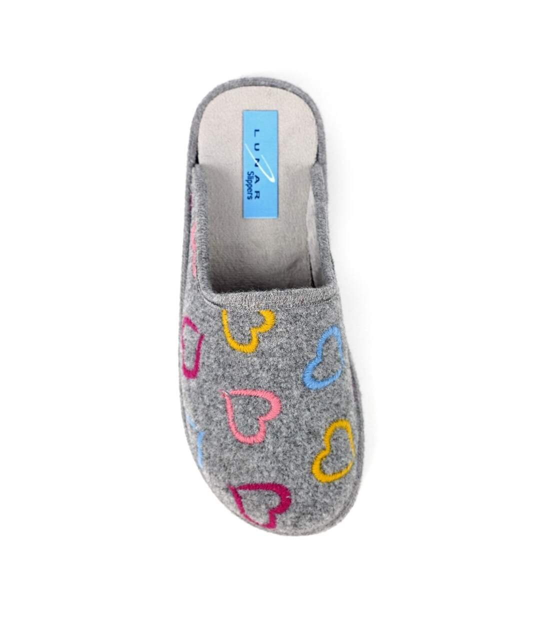 Chaussons Mules Love Femme Gris Lunar-4