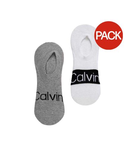 Chaussettes Motif/style Logo Homme Blanc Gris Calvin Klein