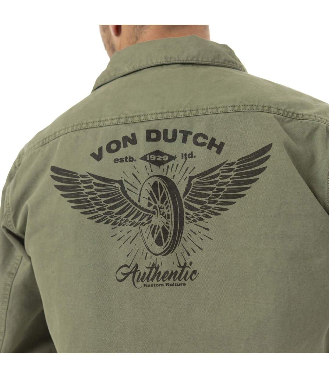 Sur Chemise homme en sergé de coton avec Patchs Cain Vondutch-5